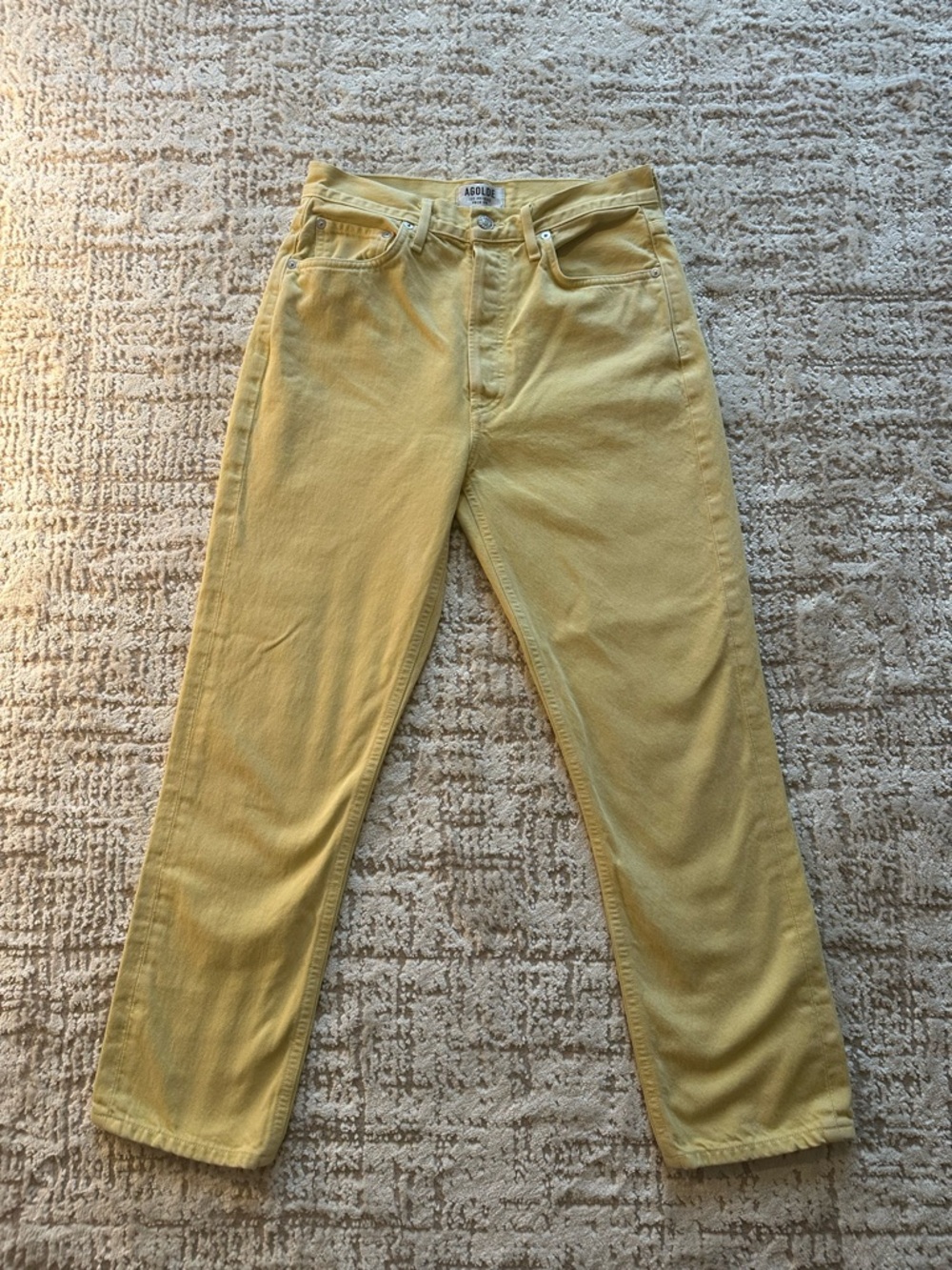 AGOLDE High Rise Straight Crop Jean